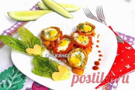 «Сердечная» яичница из перепелиных яиц с овощами | Кулинарные рецепты от «Едим дома!»