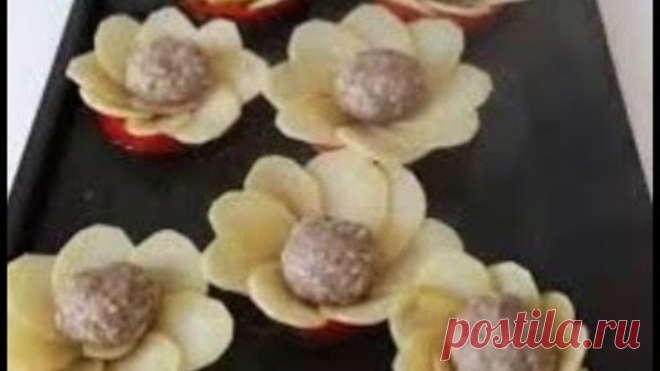 Картофель с мясными шарикамив духовке! Оригинальная идея ужина!