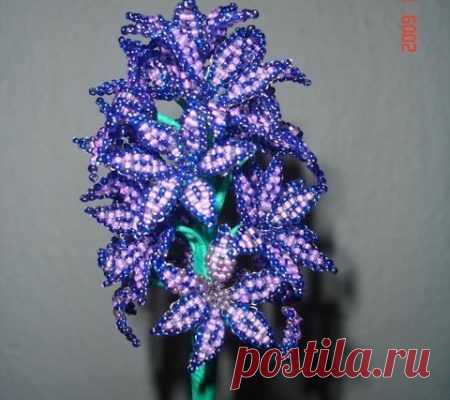 Гиацинт из бисера для начинающих: схема плетения