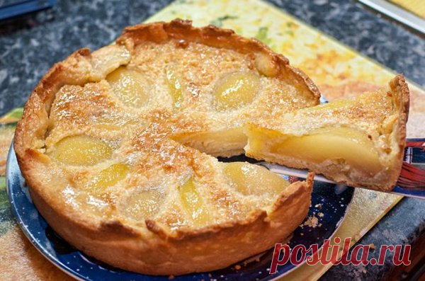 Заливной пирог с грушами на сметанном тесте – вкусно и быстро! | Fat Recipe | Яндекс Дзен