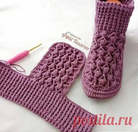 Просто шикарная идея для вязания носков: спицами или крючком Любым узором