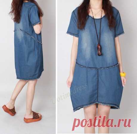 Ретро Vintage Джинсы Платье женщины лето юбка Большой по Uotimedress