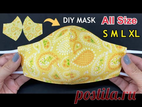 New Style! Diy Breathable Face Mask All Size S M L XL No Fog On Glasses Easy Pattern Sewing Tutorial