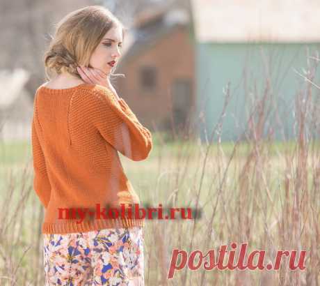 Модный пуловер спицами Caldwell pullover