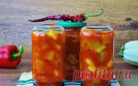 Маринованные кабачки в томатном соусе — Сад Заготовка
