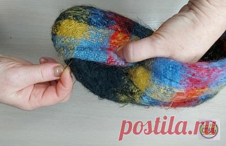 «Ногам тепло, как в печке»: сшила себе тёплые чуни из старого мохерового шарфа (легко и быстро) | МОЙ СТИЛЬ | Яндекс Дзен