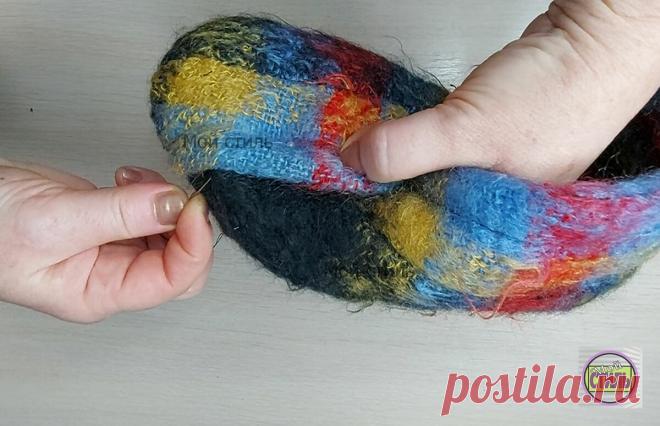 «Ногам тепло, как в печке»: сшила себе тёплые чуни из старого мохерового шарфа (легко и быстро) | МОЙ СТИЛЬ | Яндекс Дзен