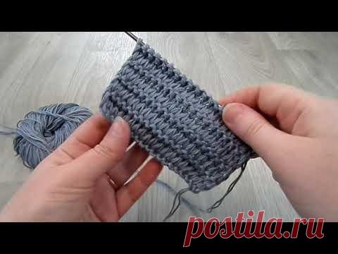 Простой плотный узор со снятыми петлями. Вязание спицами Для кардигана, джемпера, шарфа