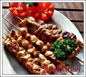 Шашлык из курицы в духовке