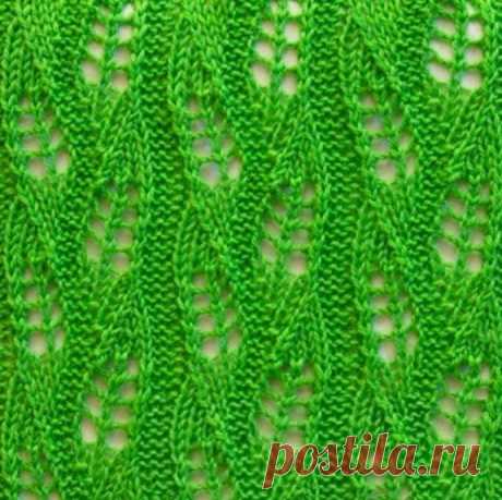 Самый весенний узор спицами