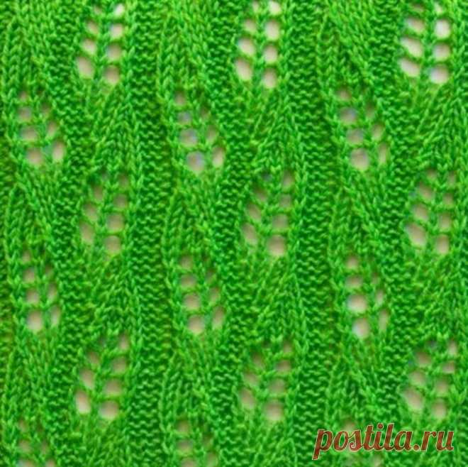 Самый весенний узор спицами