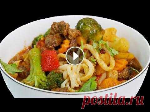 Самый вкусный Лагман в мире, цыганка готовит. Песню "Твои глазки" исполняет Slava Novikov ================================= Рецепт: говядина - 300 гр. картофель - 1 шт. (120 гр.) лук - 1...