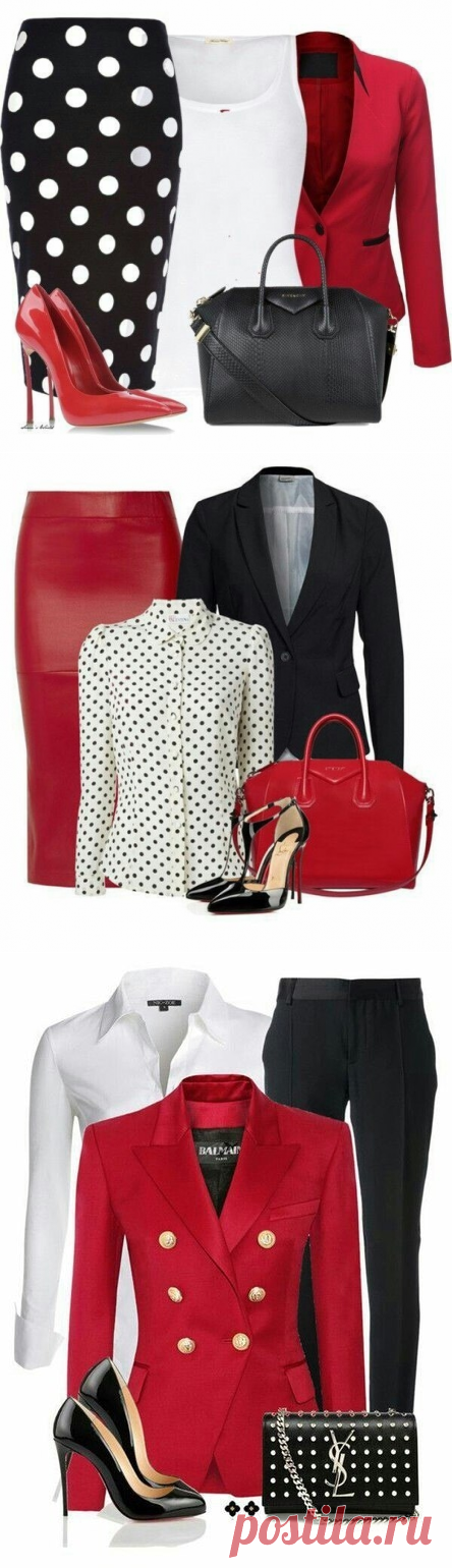 Классическое сочетание: белый+чёрный+красный — Модно / Nemodno
