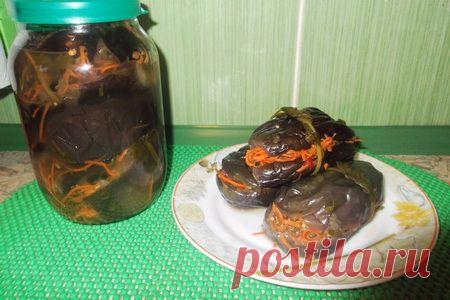 Баклажаны соленые (квашеные), фаршированные овощами