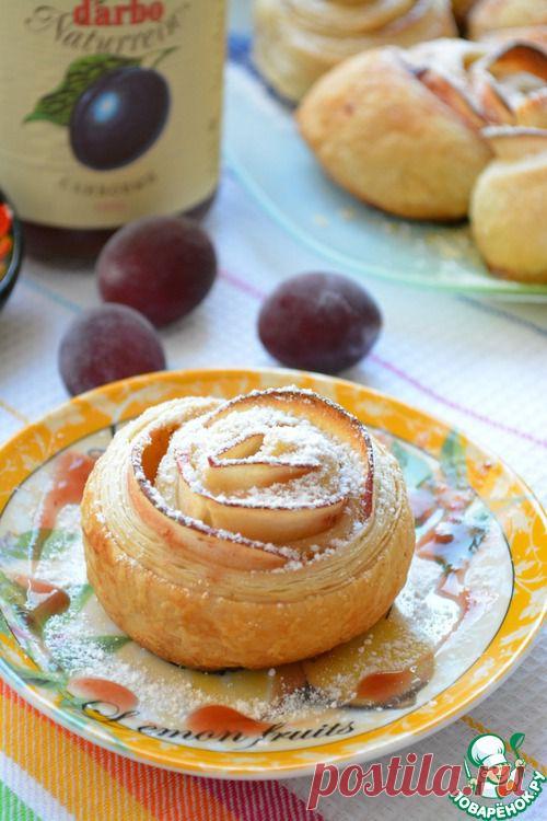 Слоеные розочки к чаю - кулинарный рецепт