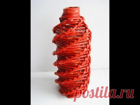 ▬►Спиральное плетение из газет. Часть 2. / Spiral weaving