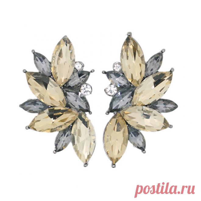 2015 новое оптовая продажа винтажный дизайн кристалл серьги мода женщин заявление серьгу для женщин мода pendientes купить на AliExpress