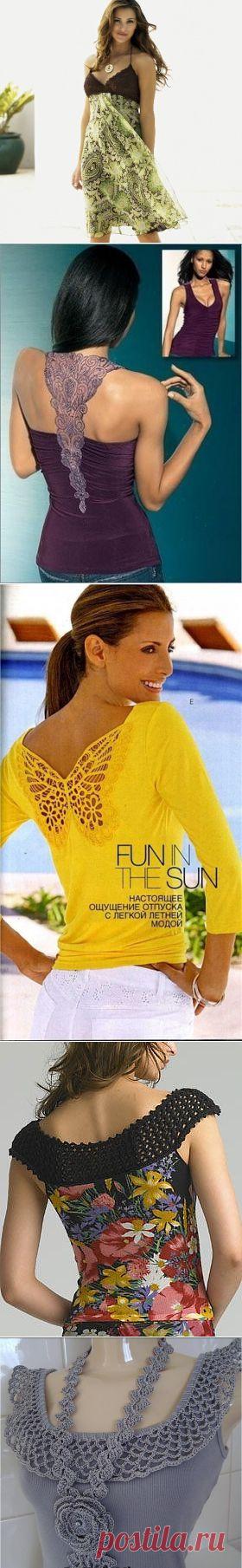 Использование вязания, как декоративного элемента в сшитых изделиях.