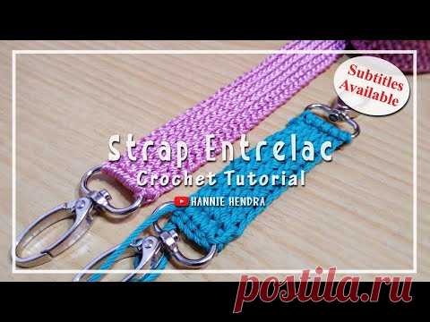 Crochet || Merajut Tali Entrelac - Bag Strap [Subtitles Available]
