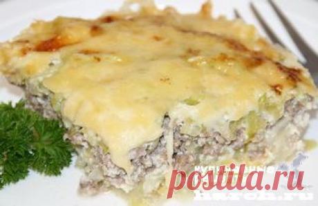 Кабачковая запеканка с мясным фаршем и капустой по-флотски | Харч.ру - рецепты для любителей вкусно поесть