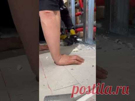 Монтаж душевого лотка Shorts 89 #ремонт #plumbing