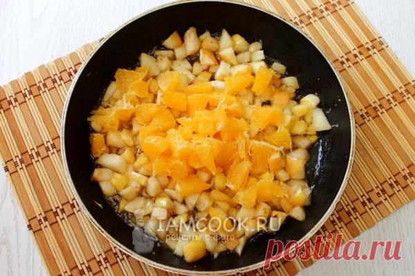 Блинчики с карамельно-фруктовой начинкой, рецепт с фото.