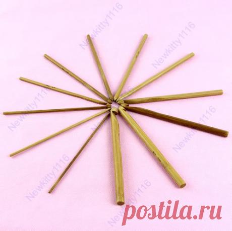 Бесплатная доставка новый 12 шт. карбонизации бамбука крючки вязальные спицы переплетения ремесло 3 10 мм Y106, принадлежащий категории Рукоделие и относящийся к Дом