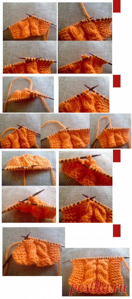 Knitting&amp;Design: Вязание спицами жгутов и кос без дополнительной спицы.