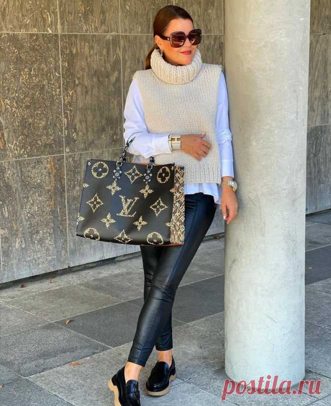 Жилет - выгодная деталь осеннего гардероба: трендовые трикотажные жилеты для стильного образа | До и после 50-ти | Дзен