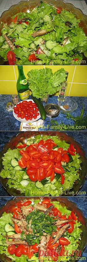 Кулинарные рецепты Салат из шпрот