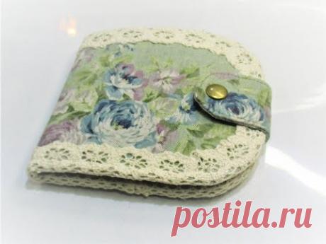 スナップボタンの二つ折り財布　  作ってみた＆作り方