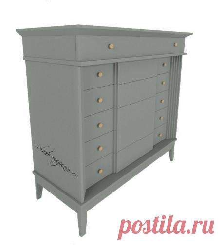 Высокий комод из массива бука Лайквуд Л 11