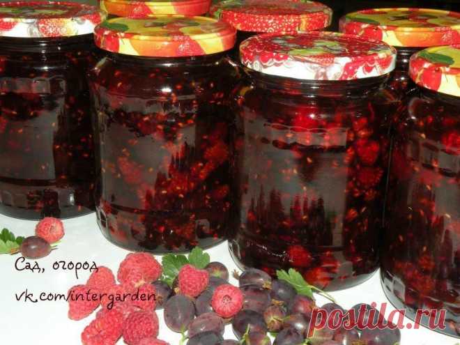 Варенье из крыжовника и малины