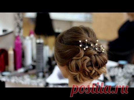 Вечерняя прическа.Прическа на длинные и средние волосы.