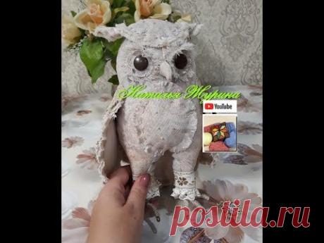 Шьем сову  из джинсовой ткани. - YouTube