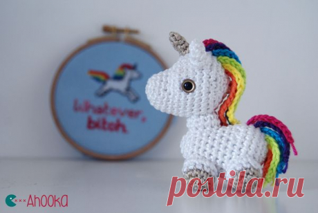 Мини радуга единорог небо крючок - бесплатно модель [Amigurumi] | Ahookamigurumi
