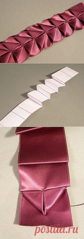Как красиво сложить ленту..