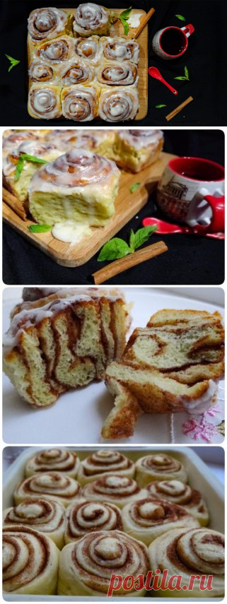 Мягкие булочки с корицей