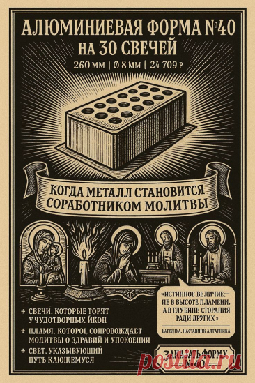 Алюминиевая форма №40 на 30 свечей: Когда металл становится соработником молитвы