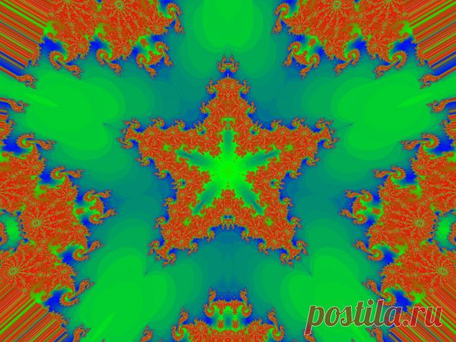 Colored Fractal Star  Free Stock Photo HD - Public Domain Pictures