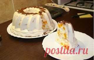 Бланманже с персиками