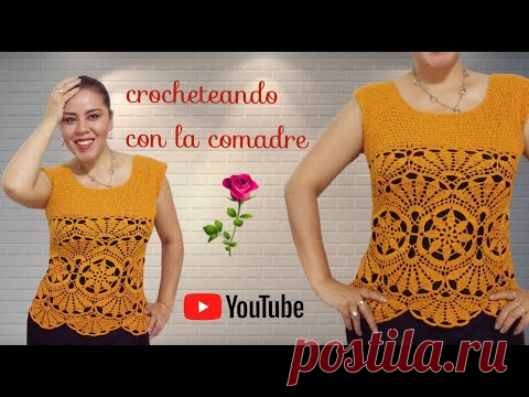 Tutorial Blusa o Vestido Abanico Elegante a Crochet Parte #1 💖🌹💕