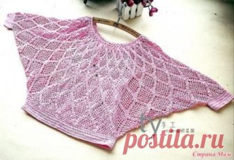 . Розовое очарование. Ажурная кофточка в основе которой круг. - Все в ажуре... (вязание крючком) - Страна Мам