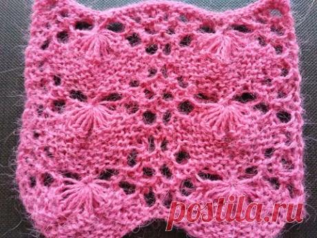 Двухсторонний узор "Ракушки" спицами/ Мастеркласс/ #knitting #узорспицами #ажур