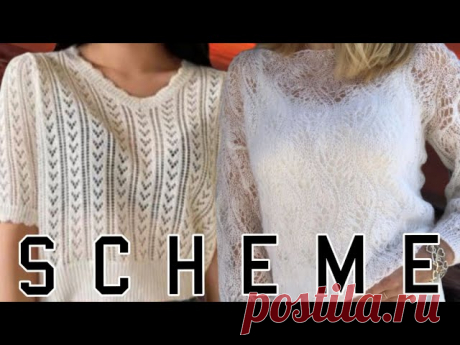 Вязание спицами: 11 схем на шикарные летние кофточки. Knitting: 11 patterns for chic summer blouses.