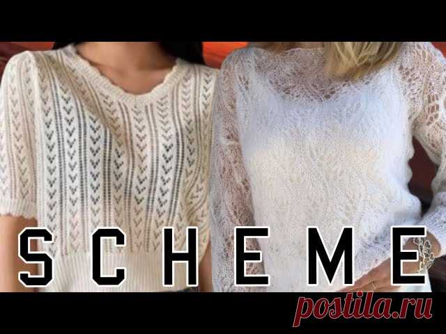 Вязание спицами: 11 схем на шикарные летние кофточки. Knitting: 11 patterns for chic summer blouses.