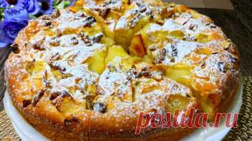 Бомба 💣 ВСЕ от НЕГО в ВОСТОРГЕ! Нереально вкусный яблочный пирог! Все смешал и в духовку! Просто и вкусно! | Амира Готовит  | Дзен