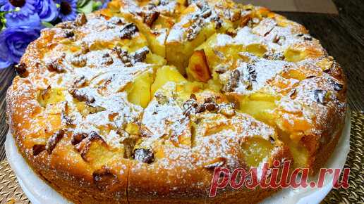 Бомба 💣 ВСЕ от НЕГО в ВОСТОРГЕ! Нереально вкусный яблочный пирог! Все смешал и в духовку! Просто и вкусно! | Амира Готовит  | Дзен