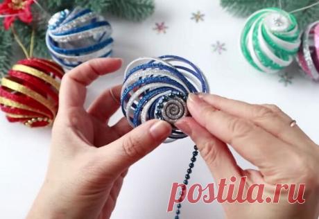 Быстрая новогодняя игрушка невероятной красоты | Конфитюр | Яндекс Дзен