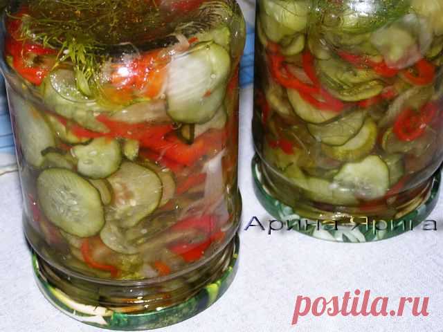 Салат из огурцов (ох хороша закуска!!!).